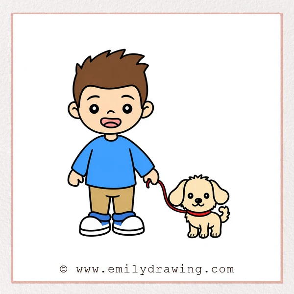 Preview of Man With A Dog drawing